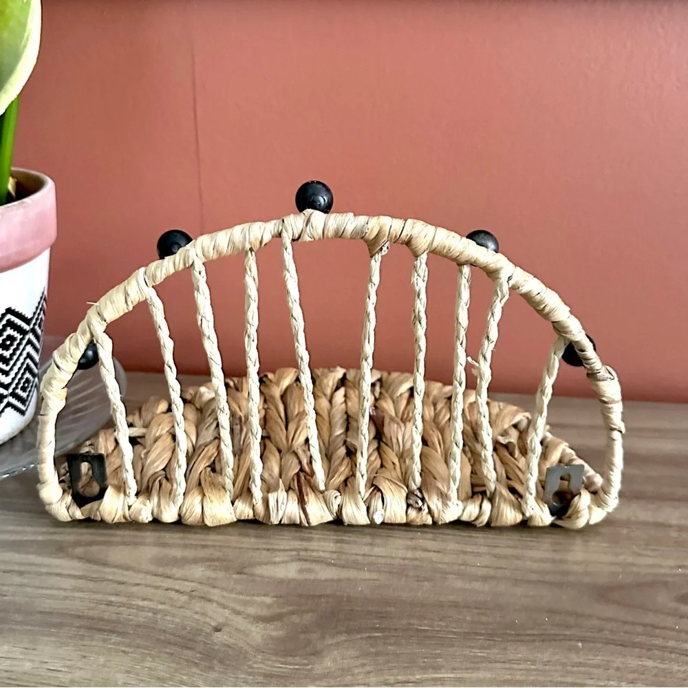 Natural Woven Half Circle Arch Wall Hanging Shelf Bohemian 9.5x5 Boho Home Decor